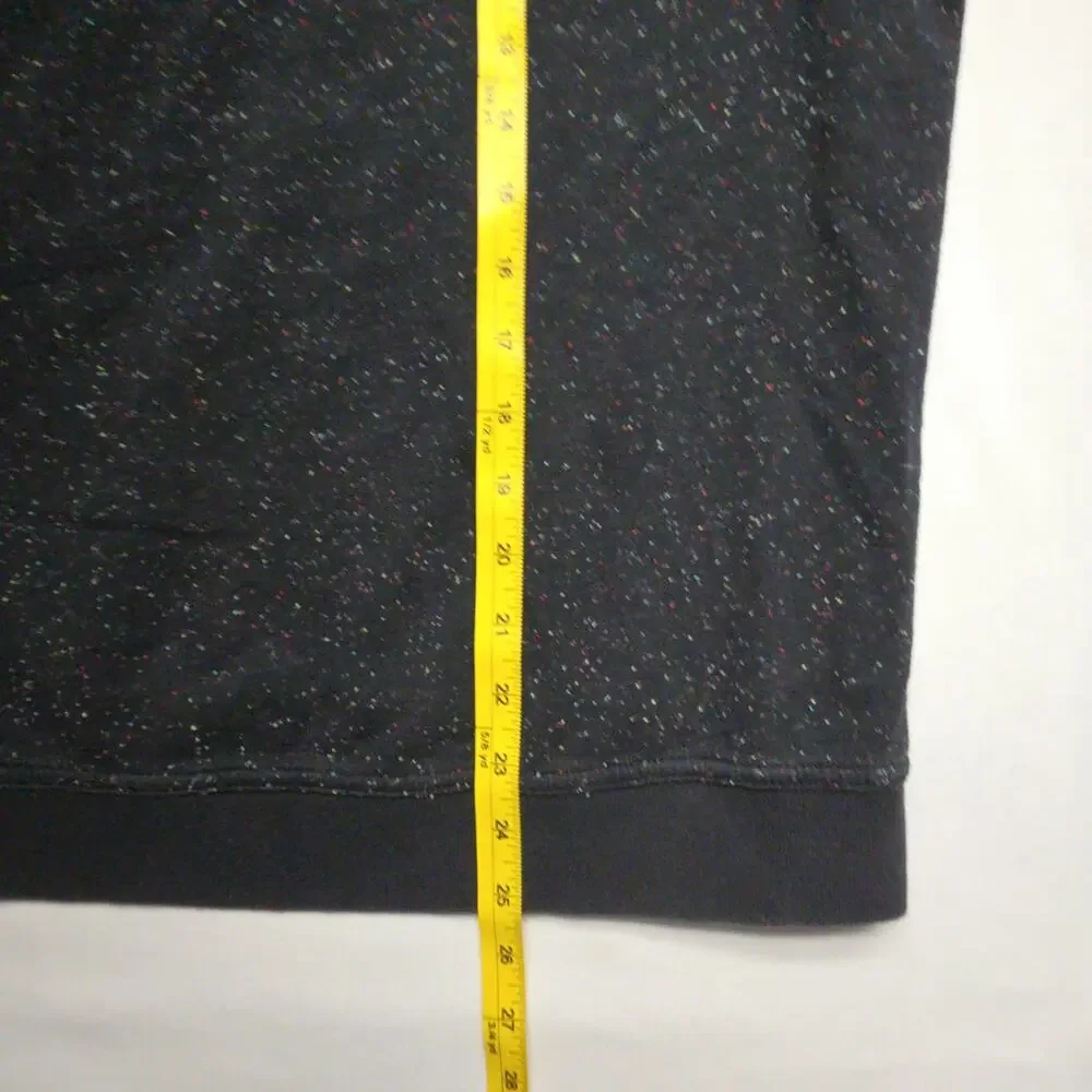 Nike Womens Black Rainbow Speckled Hoodie Jogger Set XL Cotton Blend Casual